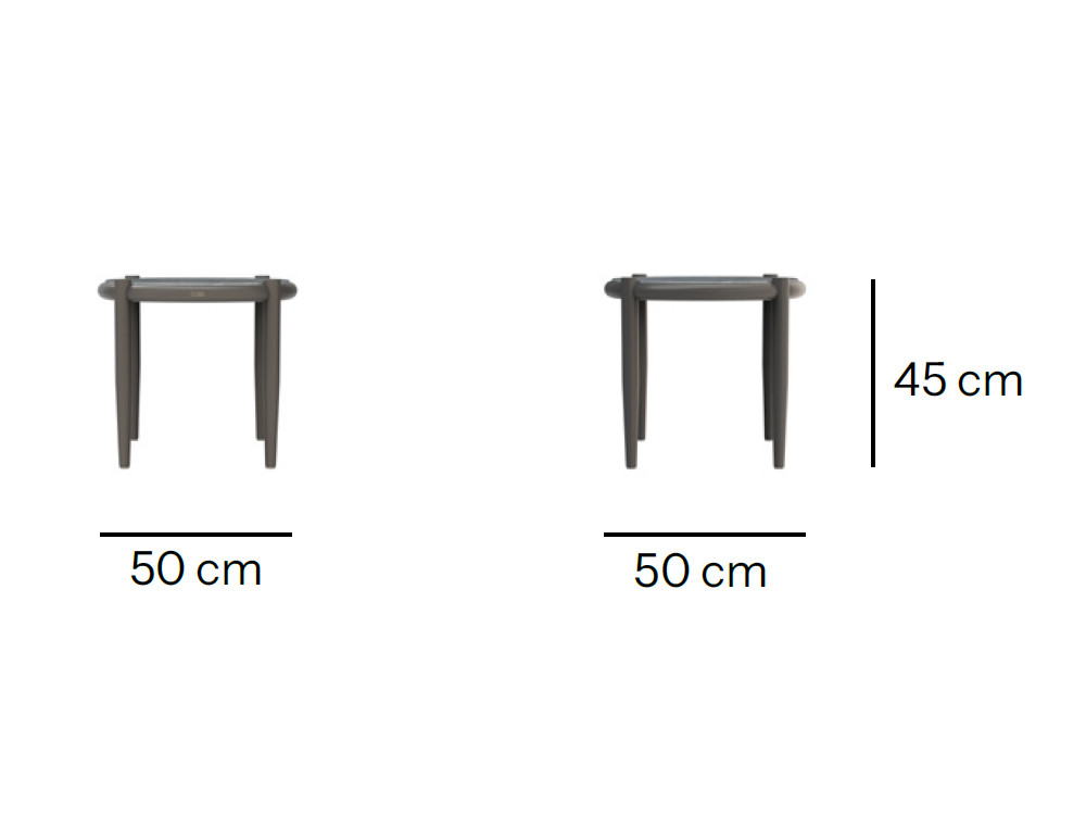 Esta mesa auxiliar de diseño Clover es perfecta para tu exterior por su base de aluminio y porcelánico de alta calidad