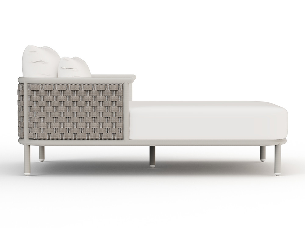 Disfruta del sol con esta tumbona de diseño Botit en aluminio white wash.