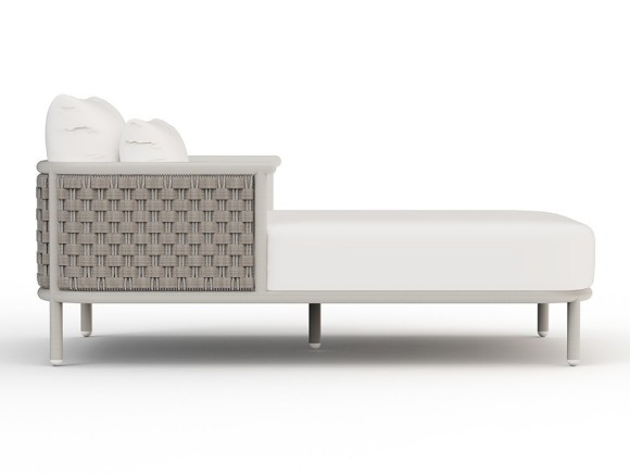 Disfruta del sol con esta tumbona de diseño Botit en aluminio white wash.