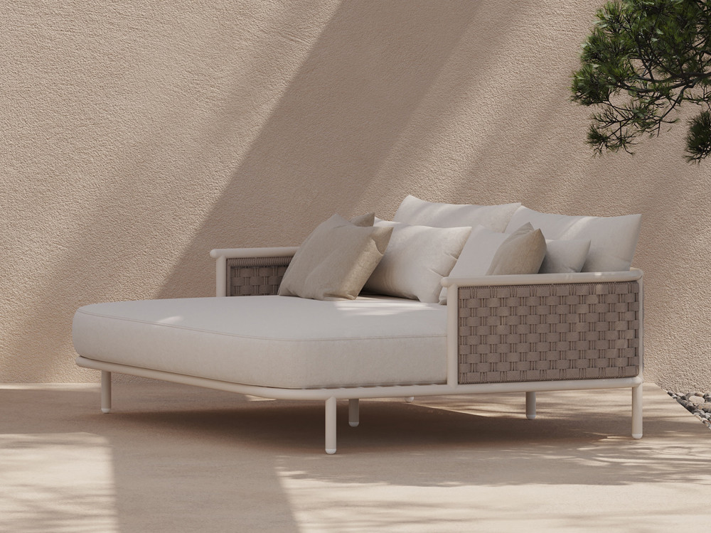 Tu daybed exterior Botit de Skyline combina cuerdas planas y redondas. Realiza tu compra online en Mobel 6000