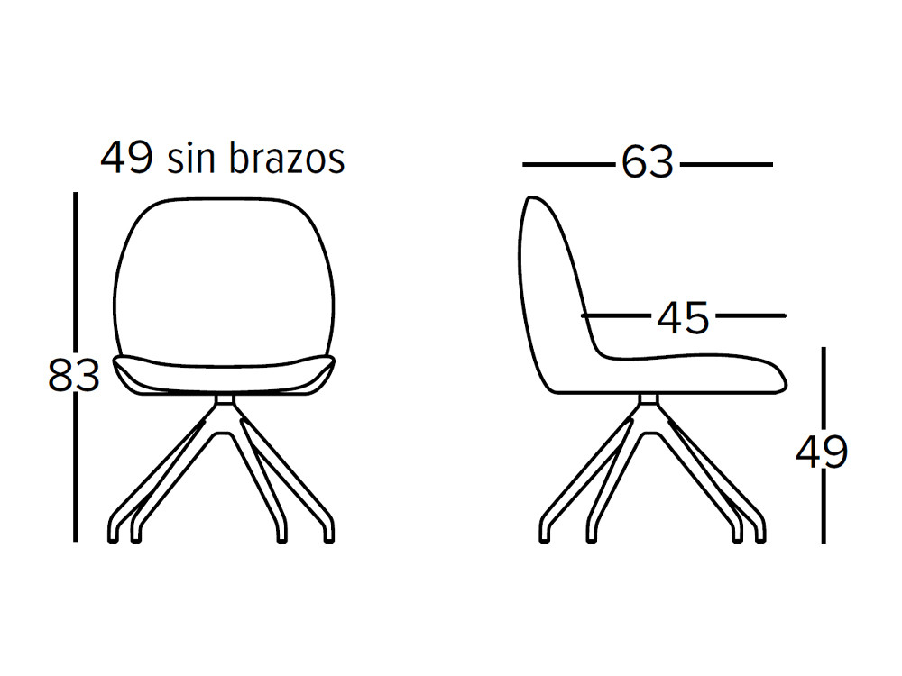Silla giratoria tapizada Pelikan GA