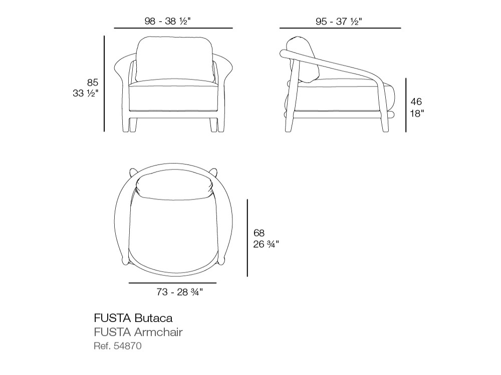 Este sillón de exterior moderno Fusta de Vondom destaca por su madera de teca y sus curvas. Disfruta su diseño en tu hogar.