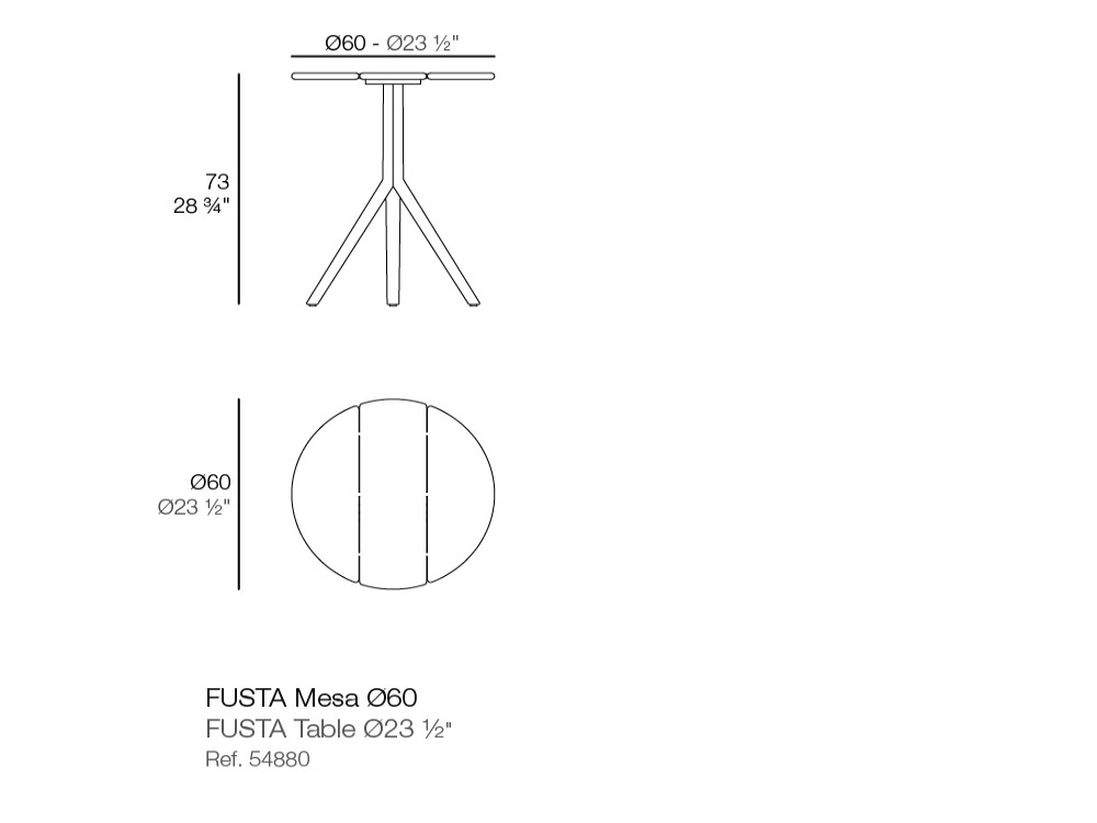 Esta mesa redonda madera Fusta de Vondom para exterior une teca natural y vanguardia para tu espacio en Seismil Studio.