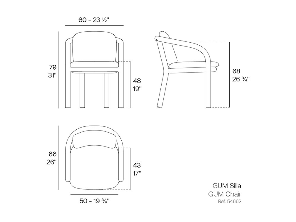 Descubre estas sillas comedor modernas Gum de Vondom: aluminio redondeado y diseño de vanguardia para tu terraza o jardín