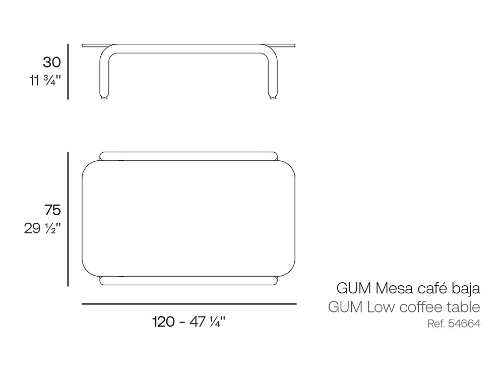 Esta mesa de centro diseño Gum por Vondom ofrece dos tamaños combinables. Pura vanguardia de aluminio para tu terraza.