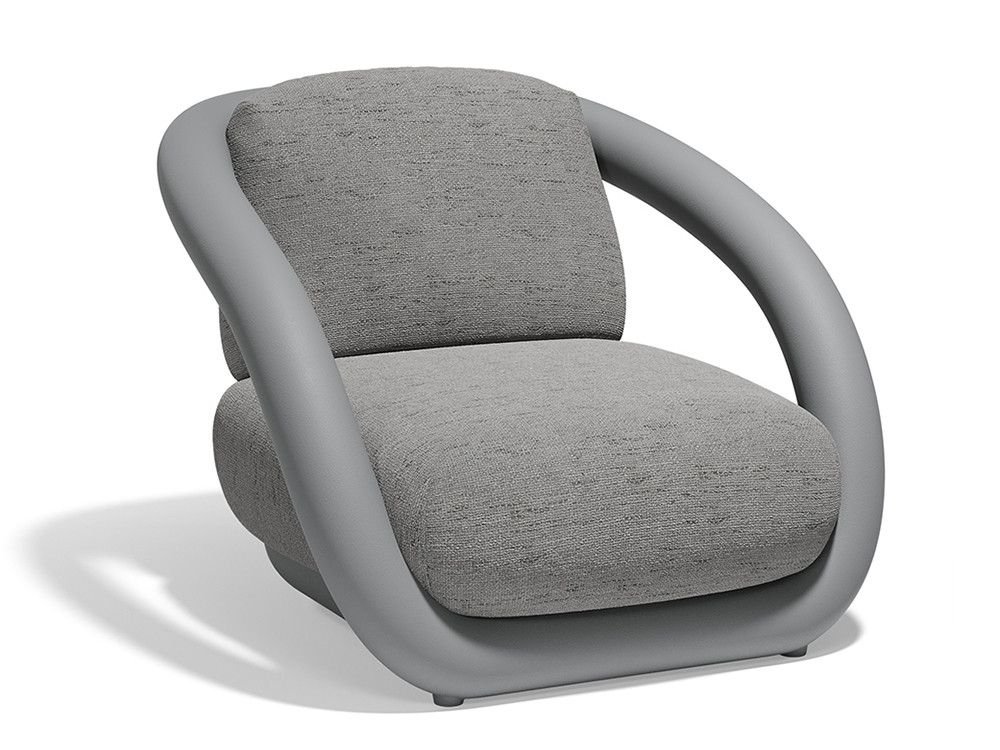 Los sillones de exterior modernos Mel por Vondom ofrecen un diseño redondeado y materiales resistentes muy premium.