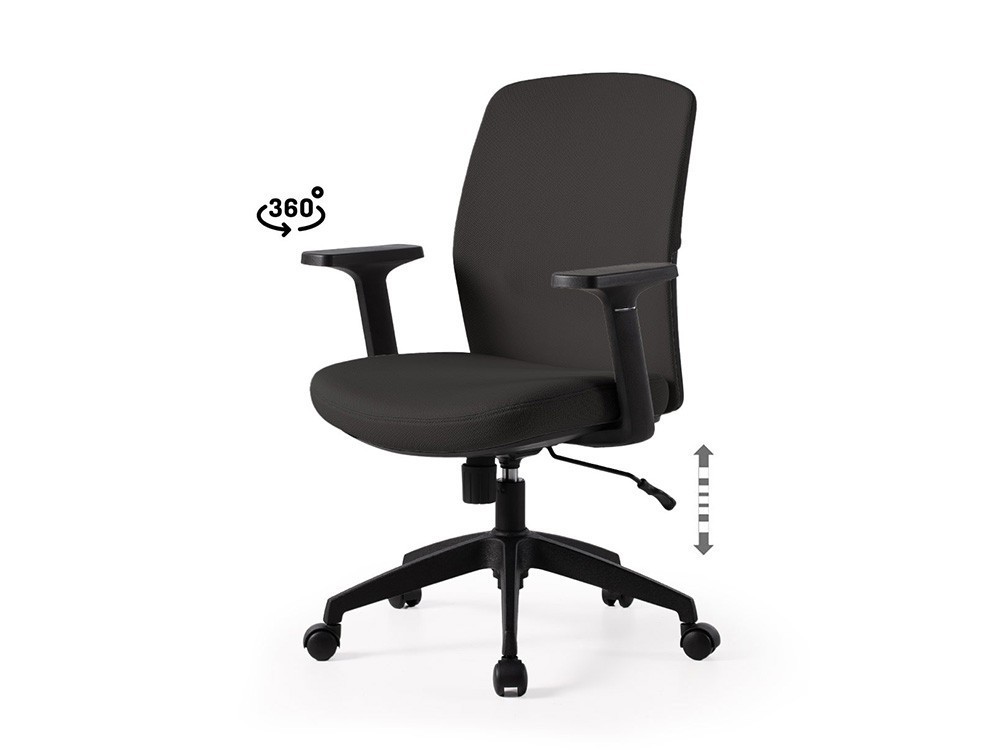 Esta silla de oficina Marylan permite un balanceo suave gracias a su perilla de tensión. Somcasa cuida tu bienestar.