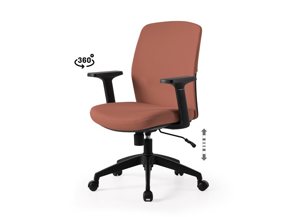 La silla de oficina Marylan asegura una postura saludable con su palanca de bloqueo. Diseño de Somcasa para tu hogar.