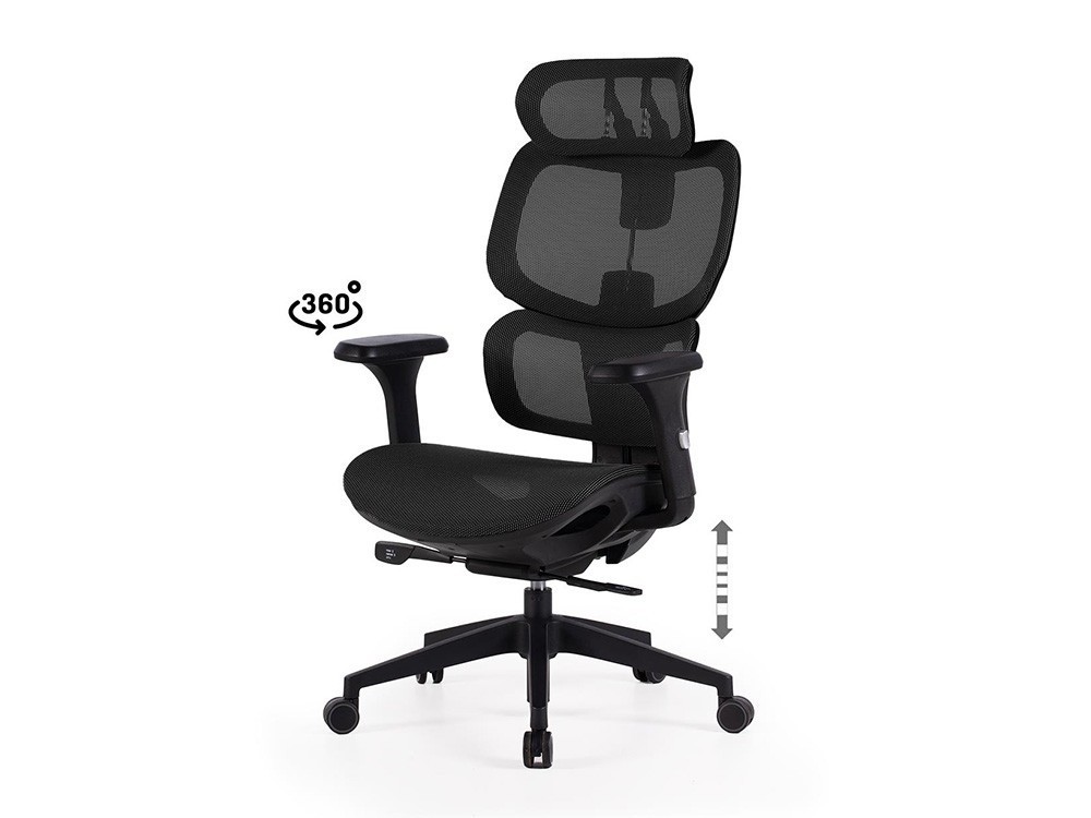 Regula la altura de tu silla estudio Toronto con su pistón de gas. Somcasa ofrece un ajuste suave para tu postura natural.