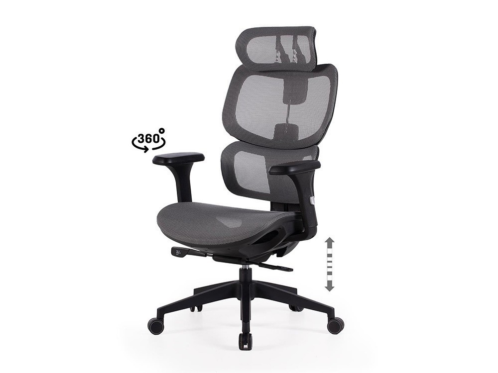 Esta silla oficina Toronto de Somcasa con reposacabezas es ideal para tus muebles de despacho. Ergonomía de vanguardia