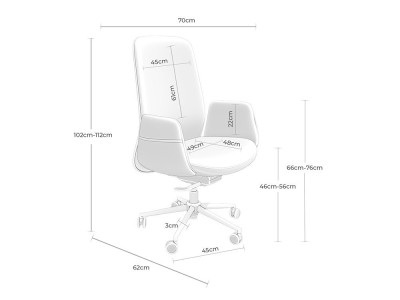 Mejora tu rendimiento con la silla de estudio British de Somcasa. Ajuste de altura por gas para tu postura ergonómica.