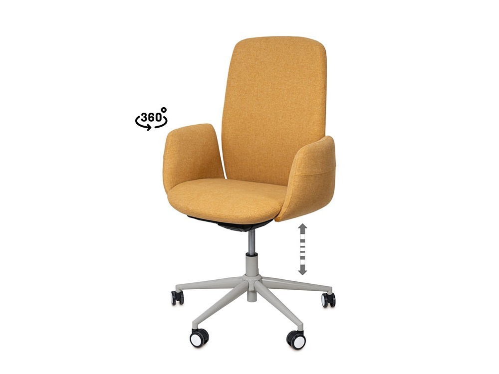 Tu oficina será mejor con esta silla estudio British. Estructura metálica y base gris para un contraste muy elegante.