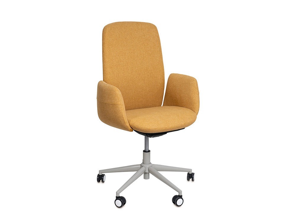 Esta silla de oficina British con giro 360 ofrece confort total. Disfruta sus tejidos seleccionados