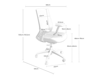 Mejora tu jornada con esta silla de oficina Lancaster. Ajusta la profundidad del asiento para una postura muy saludable.