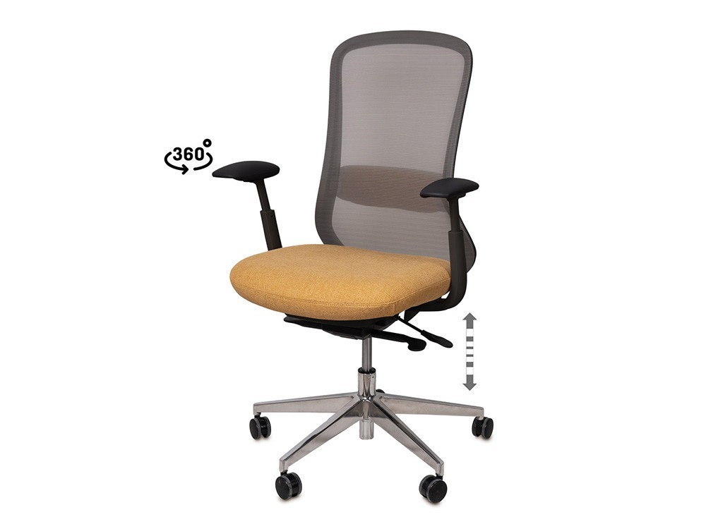Mejora tu rendimiento con la silla de estudio Rotterdam. Fija la inclinación deseada con su bloqueo de cuatro puntos.