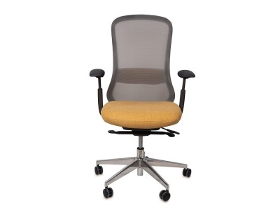 Consigue una postura natural con la silla de oficina Rotterdam. Pistón de gas y giro total para moverte sin esfuerzo.