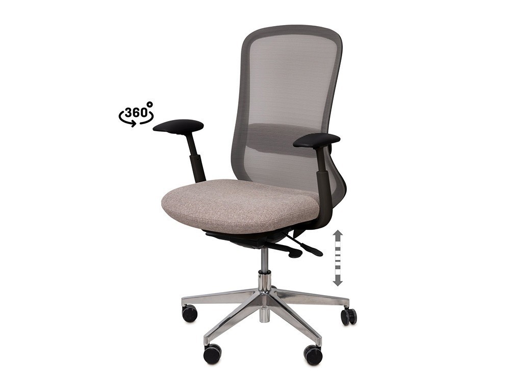 Esta silla de oficina Rotterdam con brazos 4D se adapta a tus necesidades. Somcasa ofrece vanguardia para tu despacho.