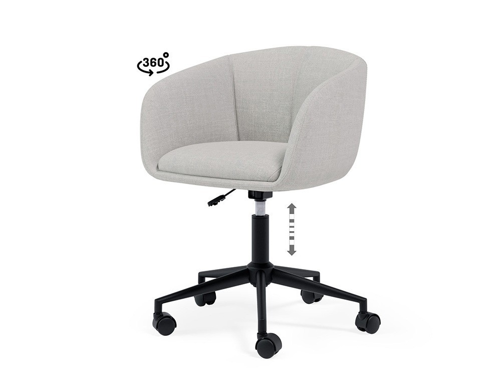 Tu homeoffice lucirá con la silla Arizona: estructura metálica negra y tejidos en varios colores llenos de elegancia.