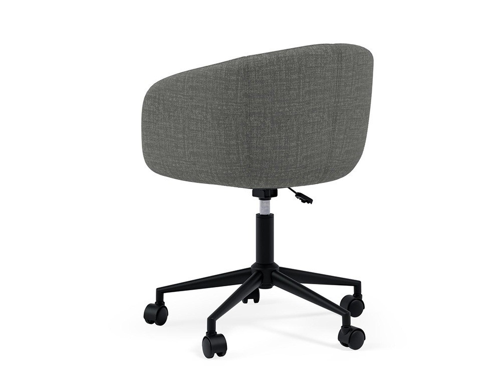 La silla de oficina Arizona combina metal negro y textiles suaves. Un contraste moderno ideal para tu rincón laboral.