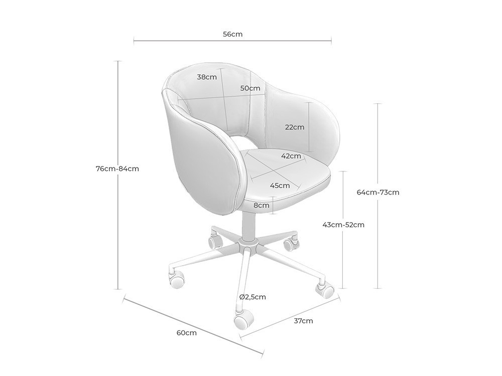 Este sillón oficina Tallin ofrece movilidad 360 y ajuste de gas. Somcasa redefine tu bienestar con una estética única.