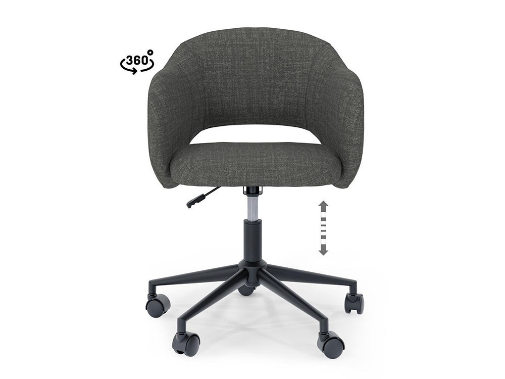 Trabaja sin fatiga con el respaldo envolvente de la silla Tallin. Somcasa diseña piezas cómodas para tu jornada diaria.