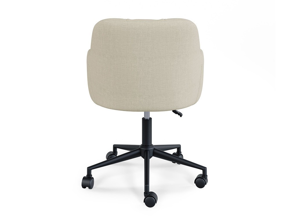 Consigue elegancia en el homeoffice con la silla Stanford. Respaldo ergonómico y base metálica negra muy actual.