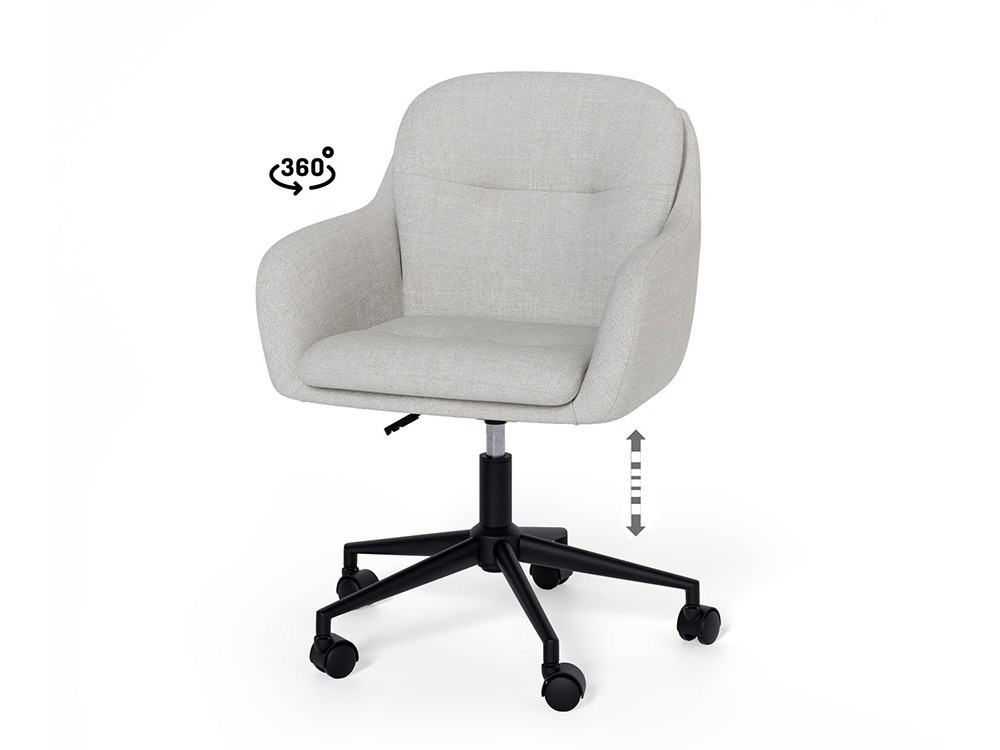 Esta silla escritorio moderno Ontario ofrece giro 360 y ajuste de altura. Un modelo sofisticado para tu oficina actual.
