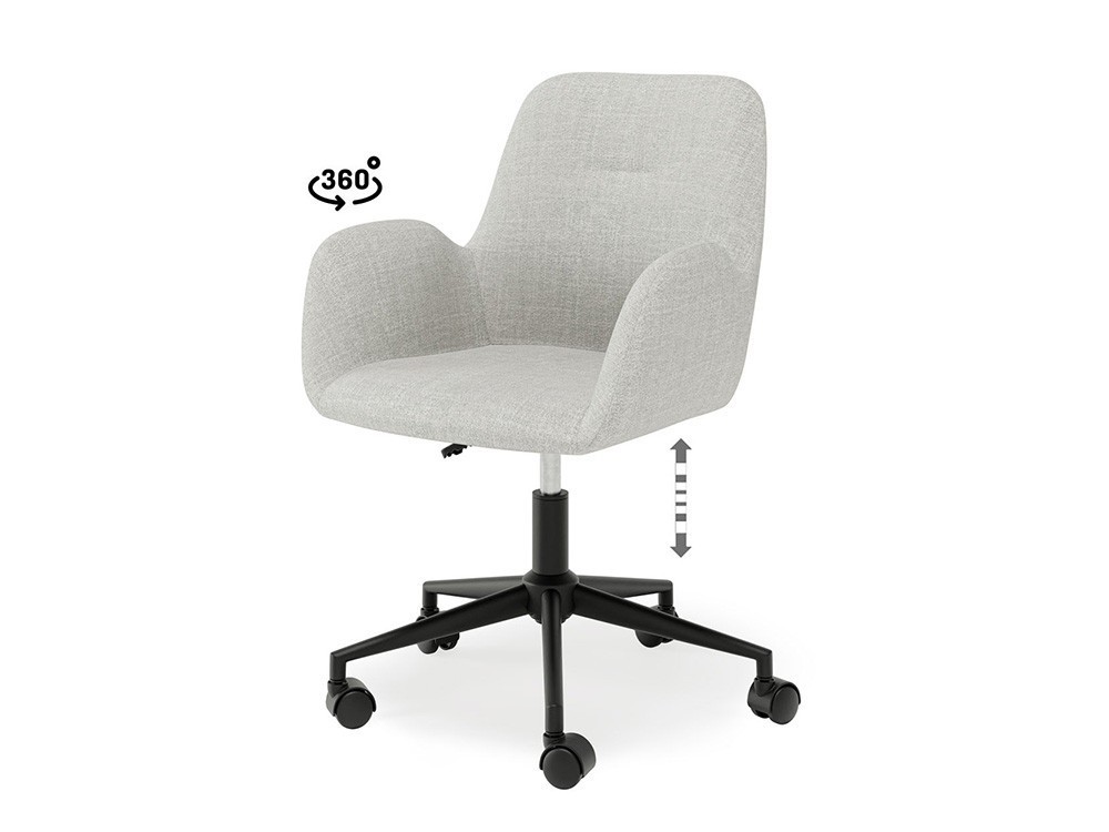 Esta silla escritorio moderno Irvine ofrece giro 360 y ajuste de altura. Un modelo sofisticado para tu oficina actual.
