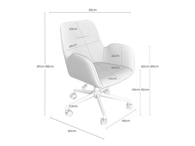 Disfruta jornadas cómodas con este sillón oficina Irvine. Sus líneas limpias cuidan tu postura con un estilo funcional.