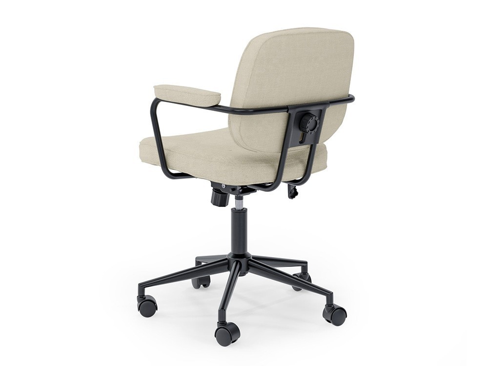 Consigue durabilidad con la silla de oficina Columbia. Estructura negra sofisticada para un ambiente laboral muy actual.