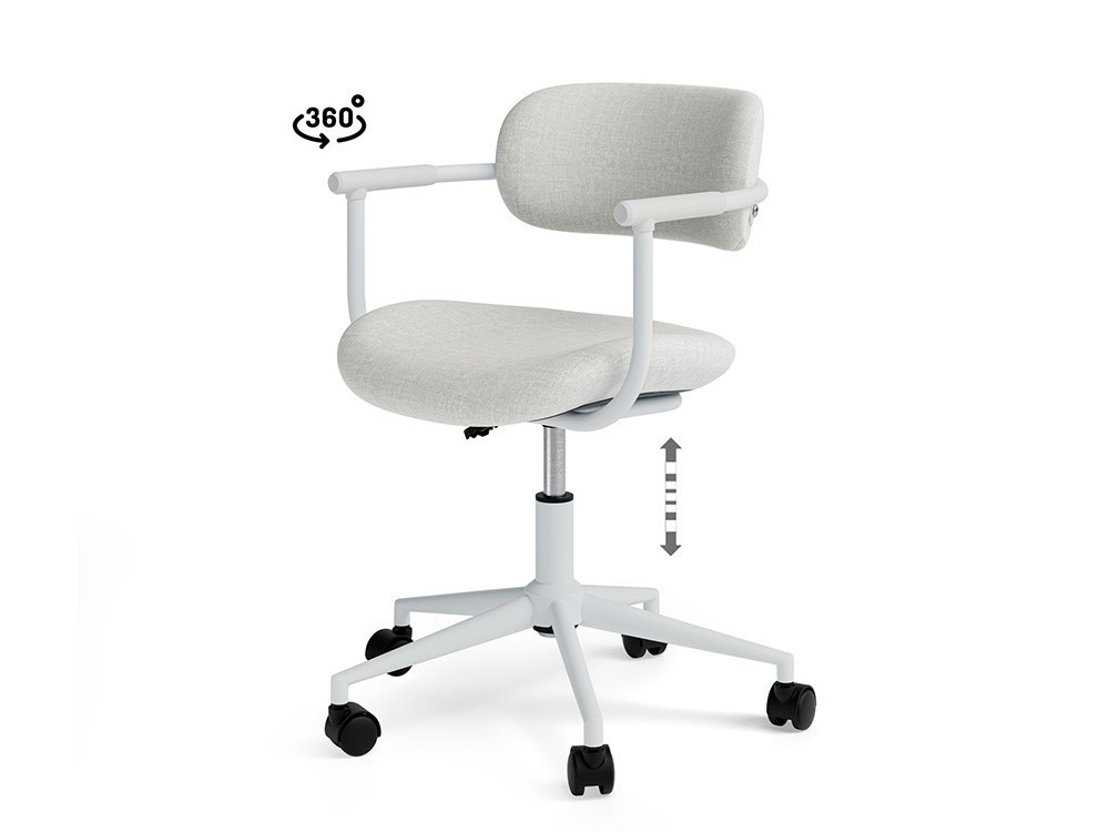 Esta silla de estudio Oxford ofrece giro 360 y ajuste de gas. Somcasa une minimalismo y confort en tu zona de trabajo.