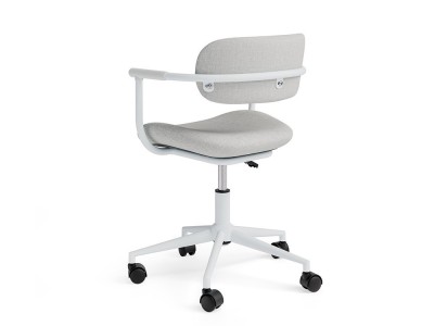 Mejora tu jornada con la silla de oficina Oxford. Su tapizado en mostaza o menta aporta una estética limpia y actual.