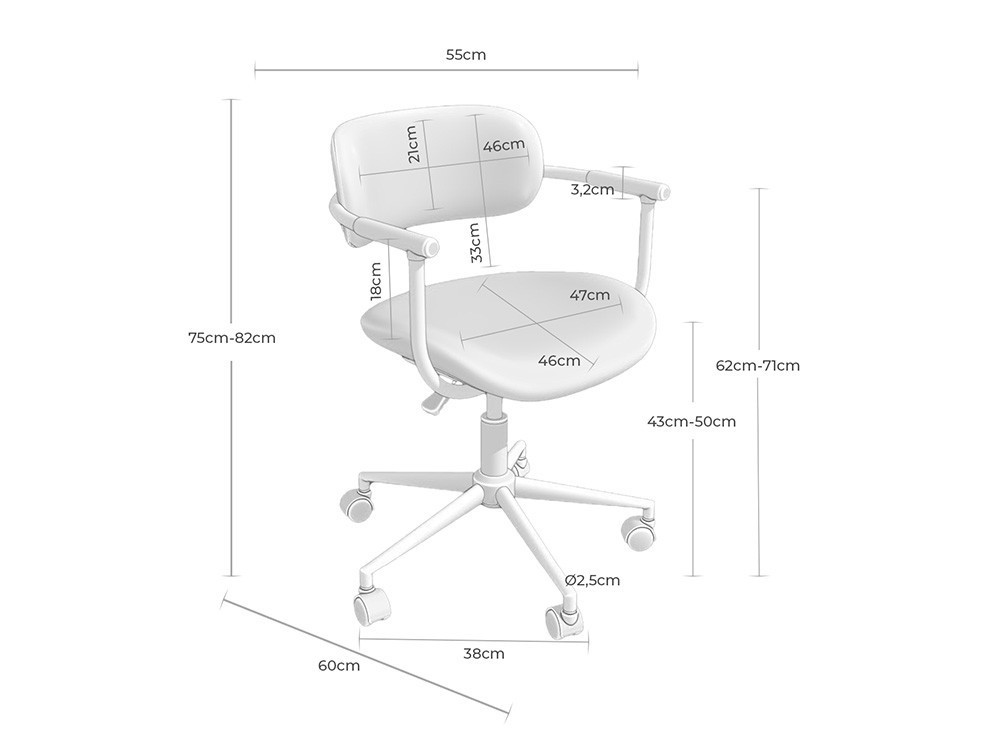 Tu homeoffice lucirá con la silla Oxford: forma curvilínea que se adapta a tu espalda y un diseño ligero muy moderno.