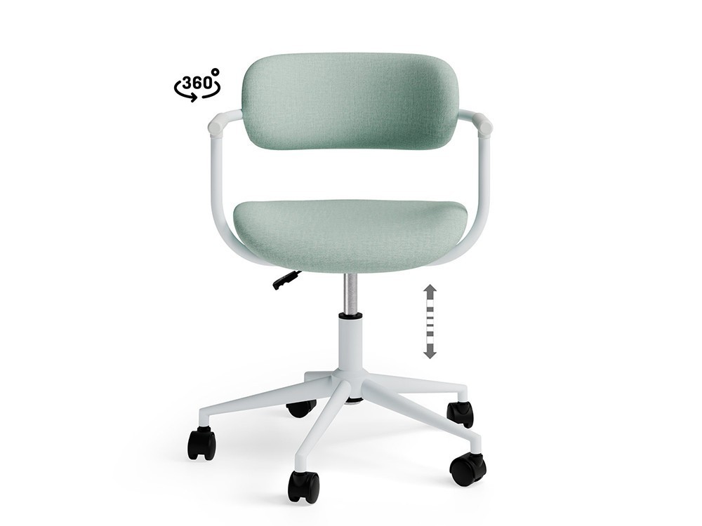 Esta silla de oficina Oxford con tapizado mostaza ofrece carácter. Somcasa diseña confort para tus tareas de estudio.