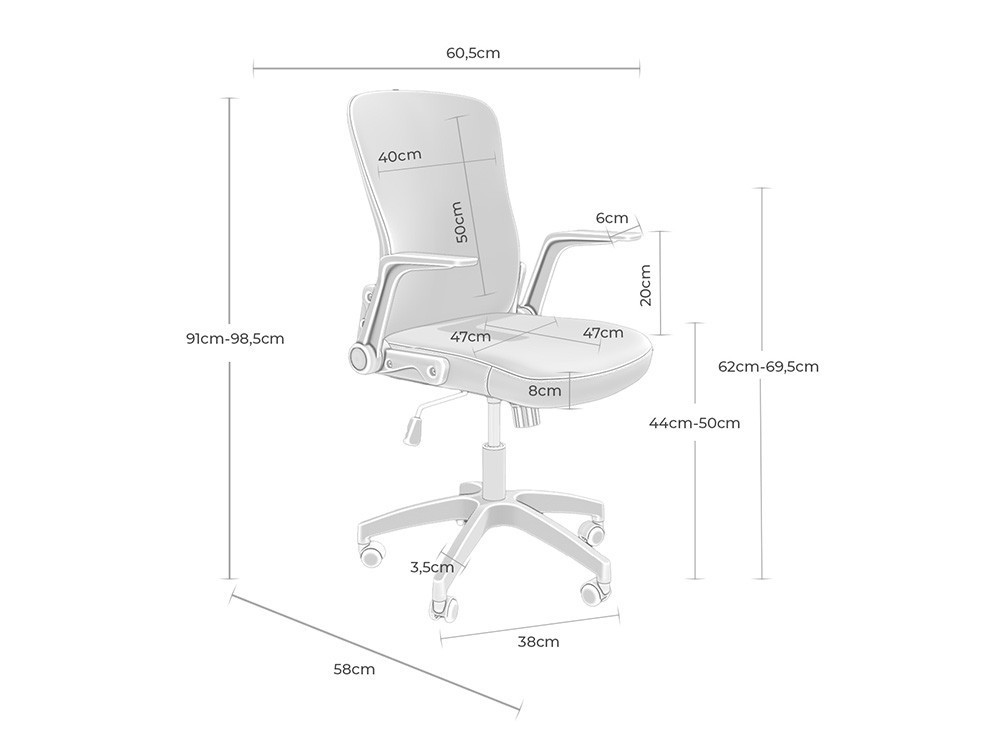 Evita el calor con el respaldo de malla de tu silla Manchester. Somcasa une diseño y frescura para tu homeoffice dinámico.