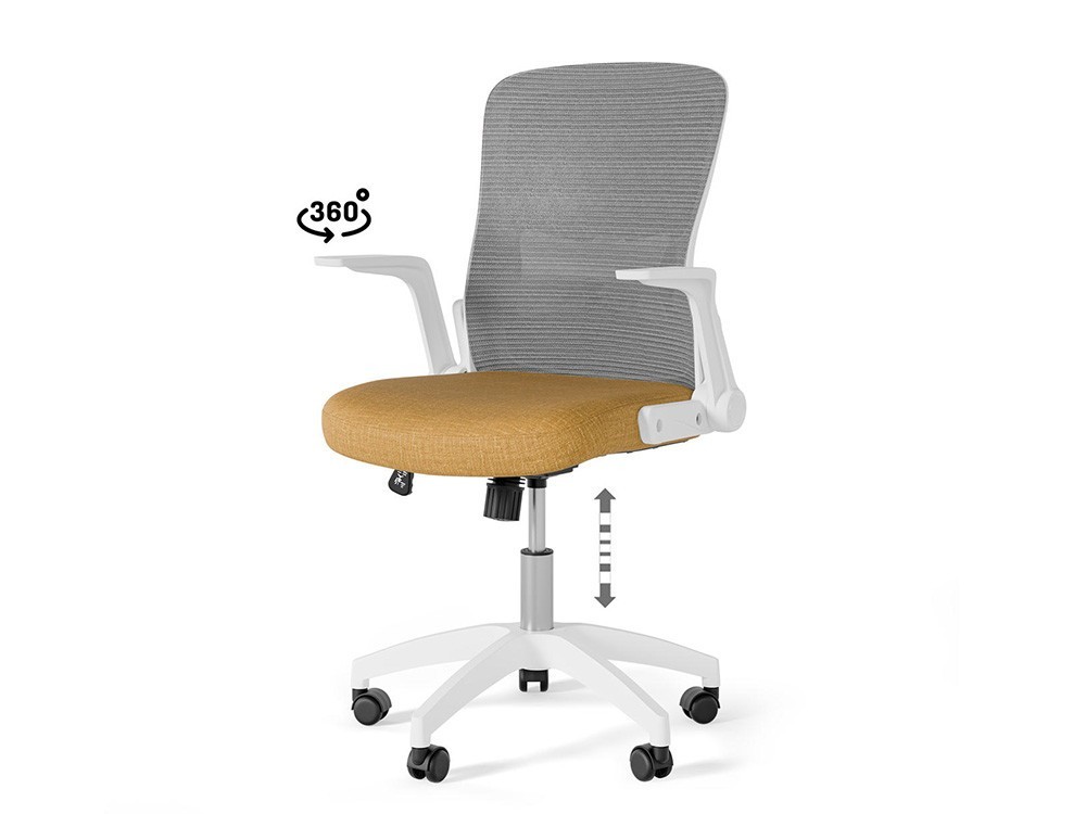 Giro total y ajuste de altura suave en tu silla de oficina Manchester. Somcasa redefine tu confort laboral con elegancia.
