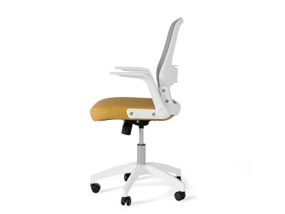 Tu homeoffice será mejor con la silla Manchester. Brazos abatibles y diseño en blanco o gris para un espacio muy actual.