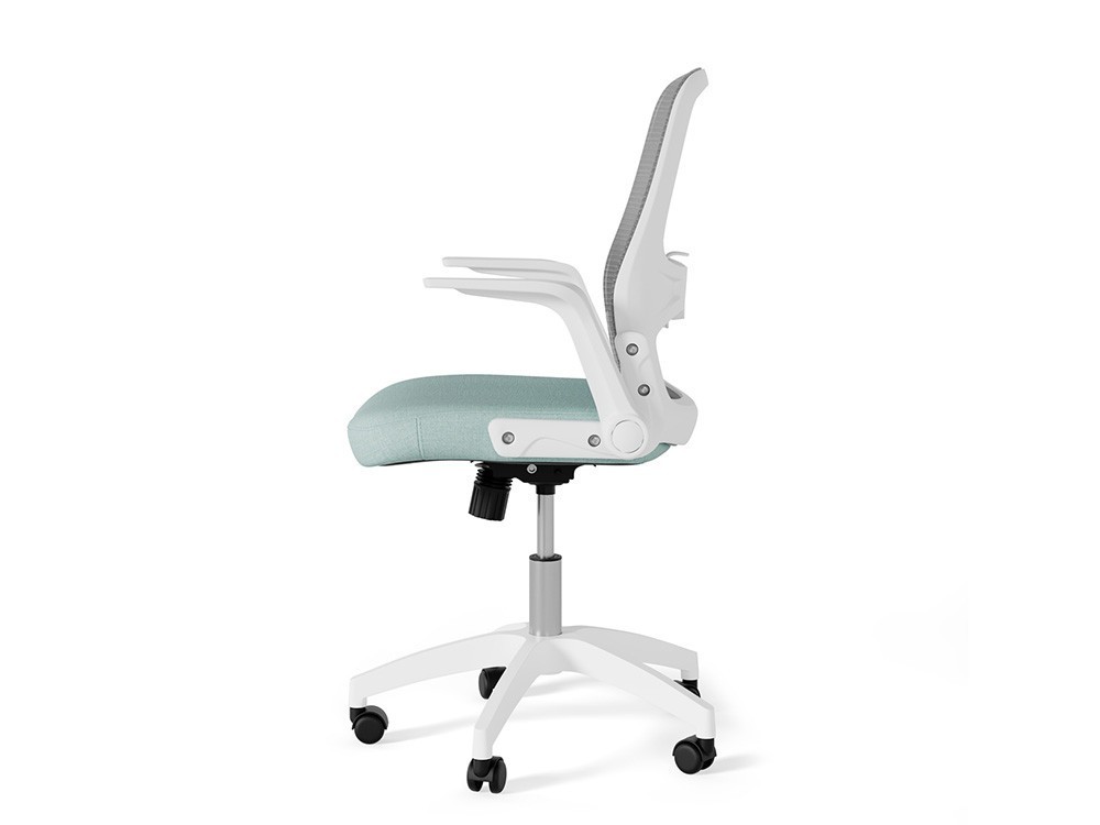 Optimiza tu espacio con los brazos abatibles de la silla Manchester. Somcasa diseña piezas ágiles para tu gran homeoffice.