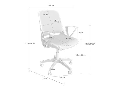 Trabaja fresco con el respaldo de malla de tu silla Siracusa. Somcasa une diseño y confort para tu homeoffice muy dinámico.