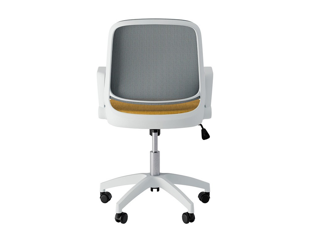 Tu homeoffice será mejor con la silla Siracusa. Brazos abatibles y diseño en blanco o gris para un espacio muy funcional.