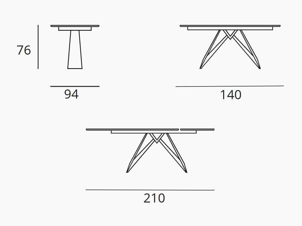 Mesa extensible Yakka Porcelánico Indesan