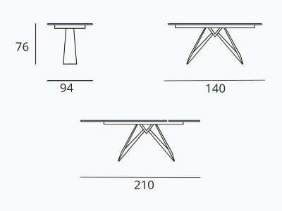 Mesa extensible Yakka Madera Indesan