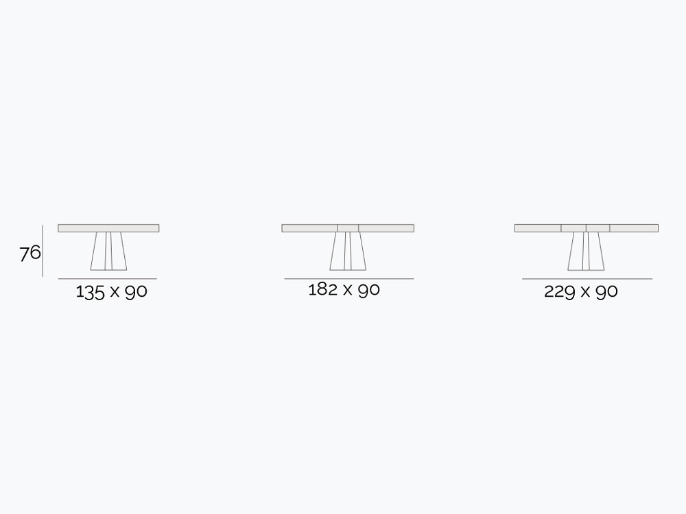 Mesa extensible Stato Porcelánico