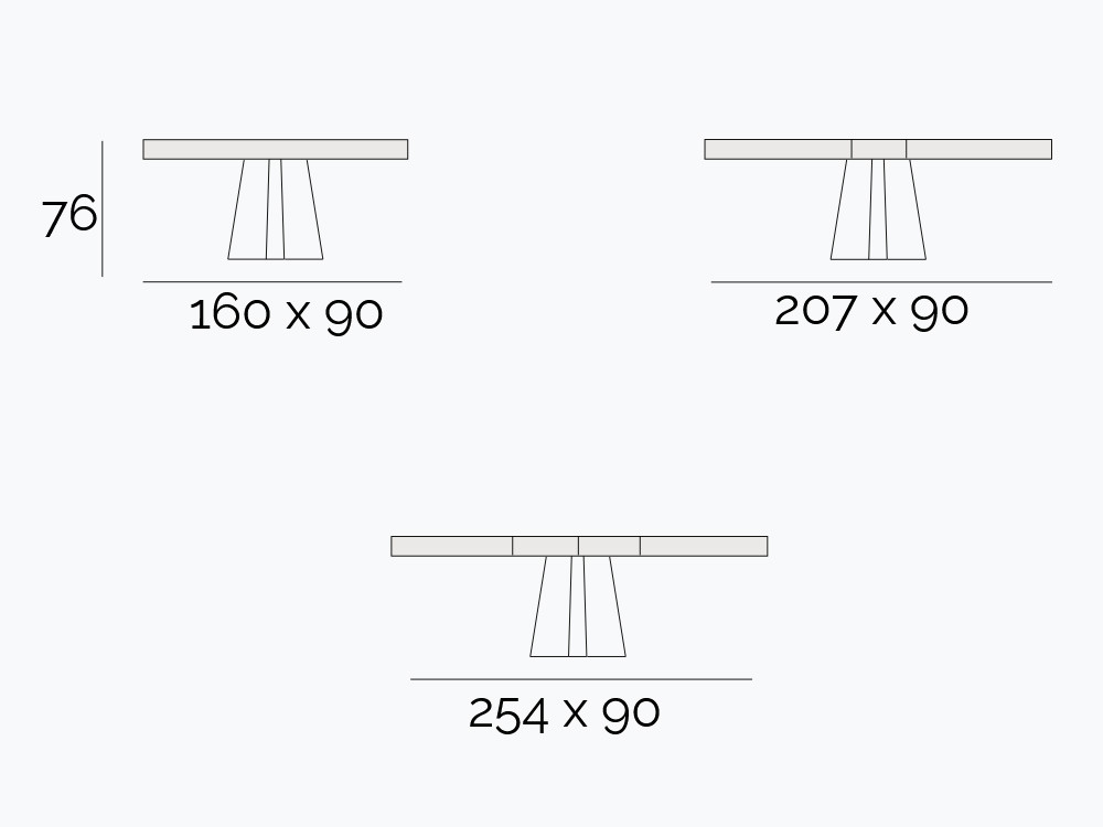 Mesa Cross Porcelánico extensible