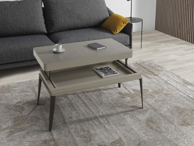 Mesa de centro elevable Acacia porcelánico Indesan
