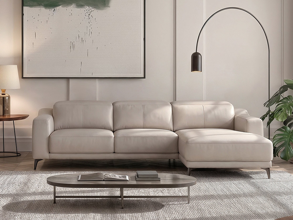 Sofá con chaiselongue y asientos deslizantes Aloha de Pedro Ortiz en Mobel 6000