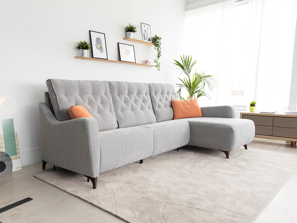 El sofa modular esquinero Sía se adapta a tu espacio y gustos. Disfruta un sistema de relax eléctrico de nivel premium.
