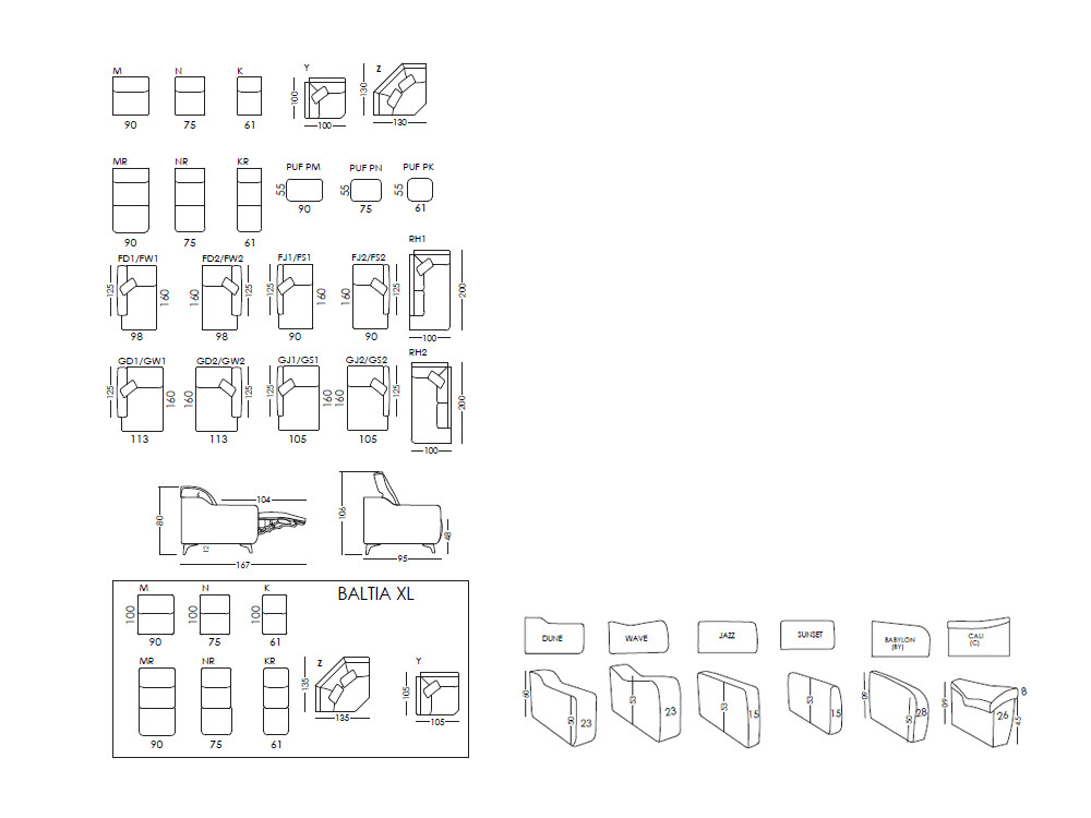 Disfruta la versatilidad del sofa modular esquinero Baltia de Fama. Fabrica tu pieza a medida con acabados muy premium