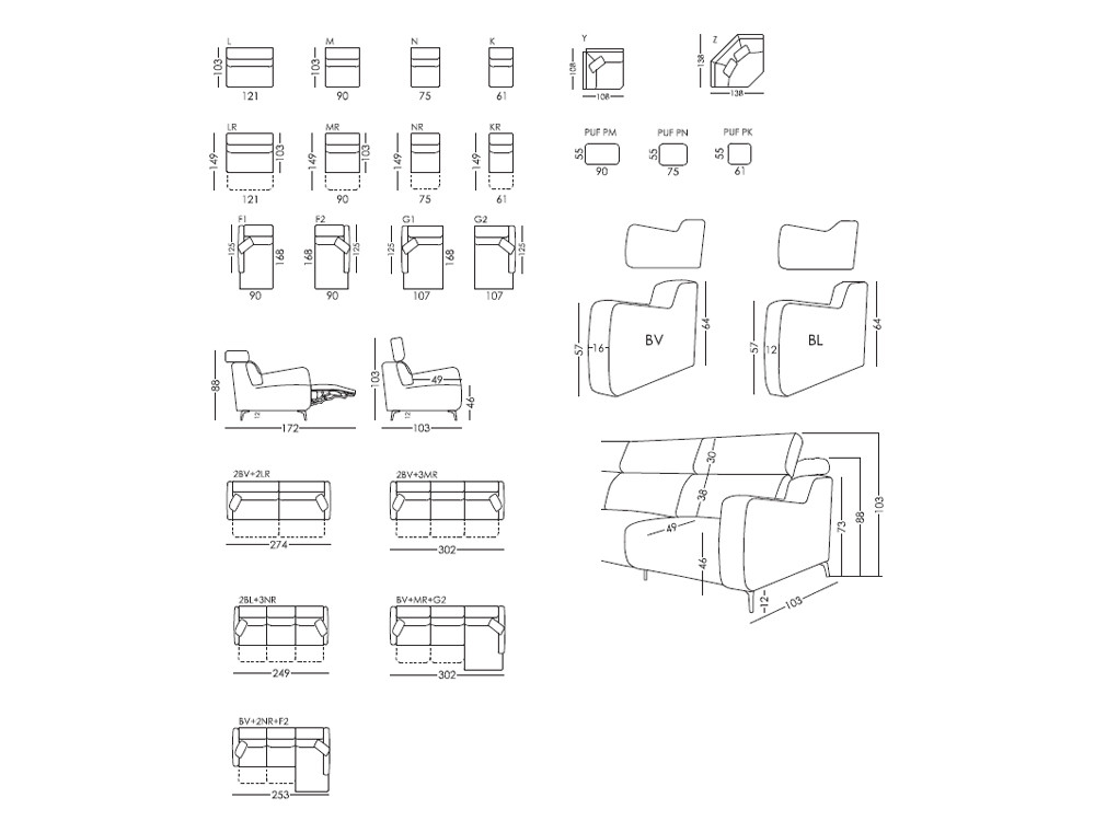 Consigue un sofa relax moderno Berlín de Fama. Personaliza cada detalle y disfruta un mecanismo relax de nivel premium.