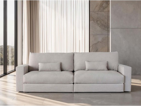 Diseña tu sofa de tres plazas Héctor de Fama en Mobel 6000 en Madrid. Personaliza medidas y telas con gran estilo premium.